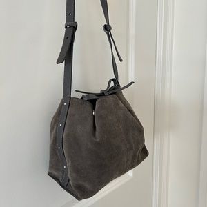 CLEAR OUT! Grey Suede Small Bag - Zara